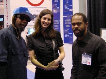 John Norwood Fisher (bass/vocals -  founding member, Fishbone) with Erin Grayson (visual artist) and Dennis Wilson (guitarist)
